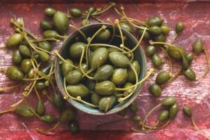 Pickled Capers In a Bowl