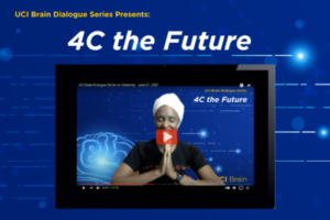 Illustration of UCI Brain Dialogue Series: 4C the Future containing a screenshot of S. Ama Wray.