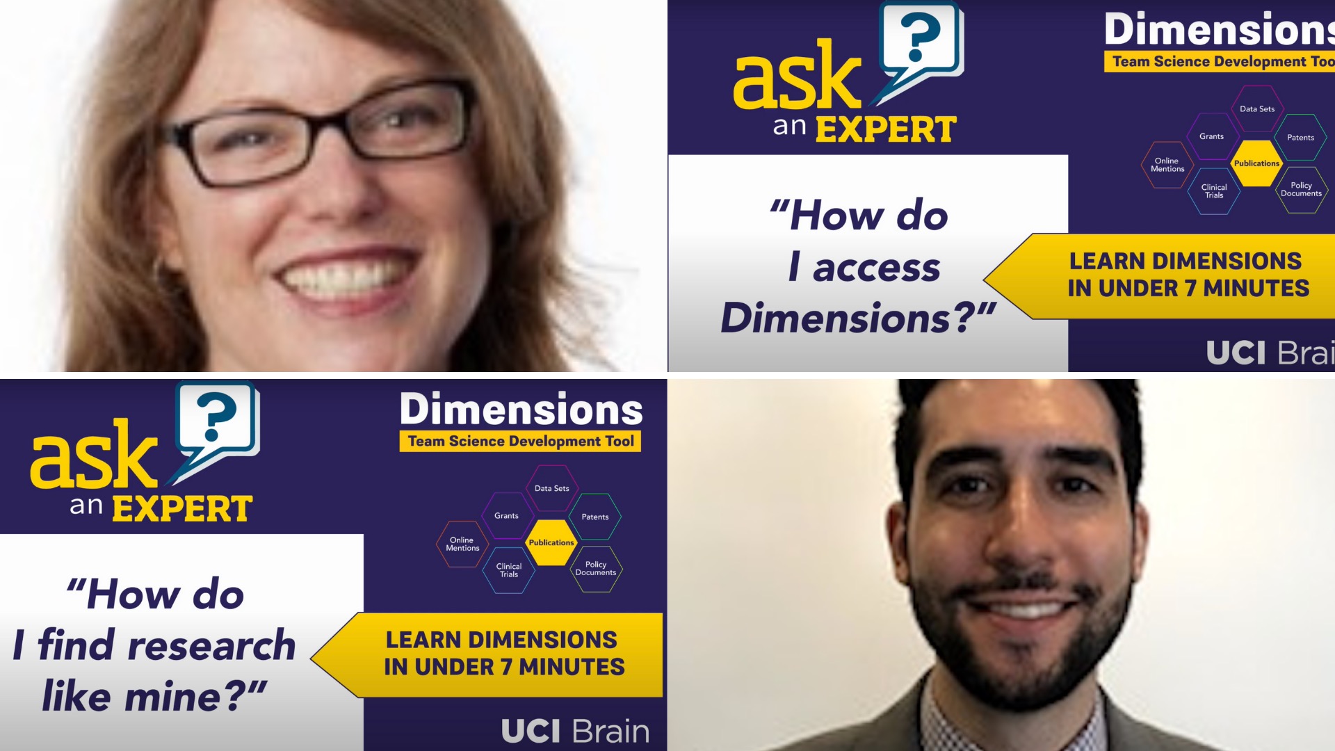 Banner of Ask an Expert Dimensions - Team Science Development Tool