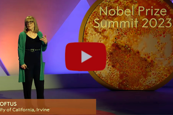 Elizabeth Loftus, Distinguished Professor of psychological science, criminology, law & society, and law, talked about misinformation and false memories at the National Academy of Sciences Nobel Prize Summit 2023.
